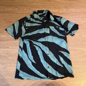 Black and Teal Men's Shirt